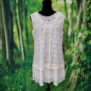 Lace dress layers of chiffon and lace sz XL